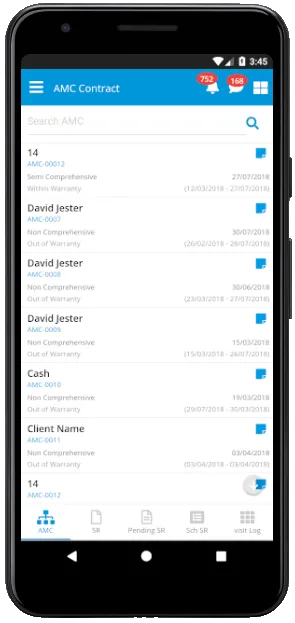 erp amc mobile application