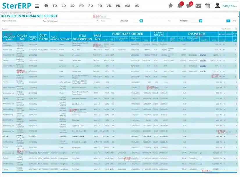 Delivery Performance Report Image