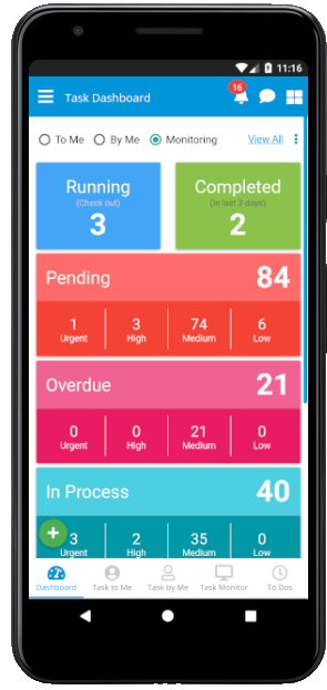 erp activity and task management mobile application